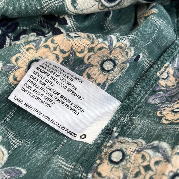 Universal Thread Teal Ikat Print Sleeveless Tiered Midi Dress Women’s Size XL - Picture 6 of 6